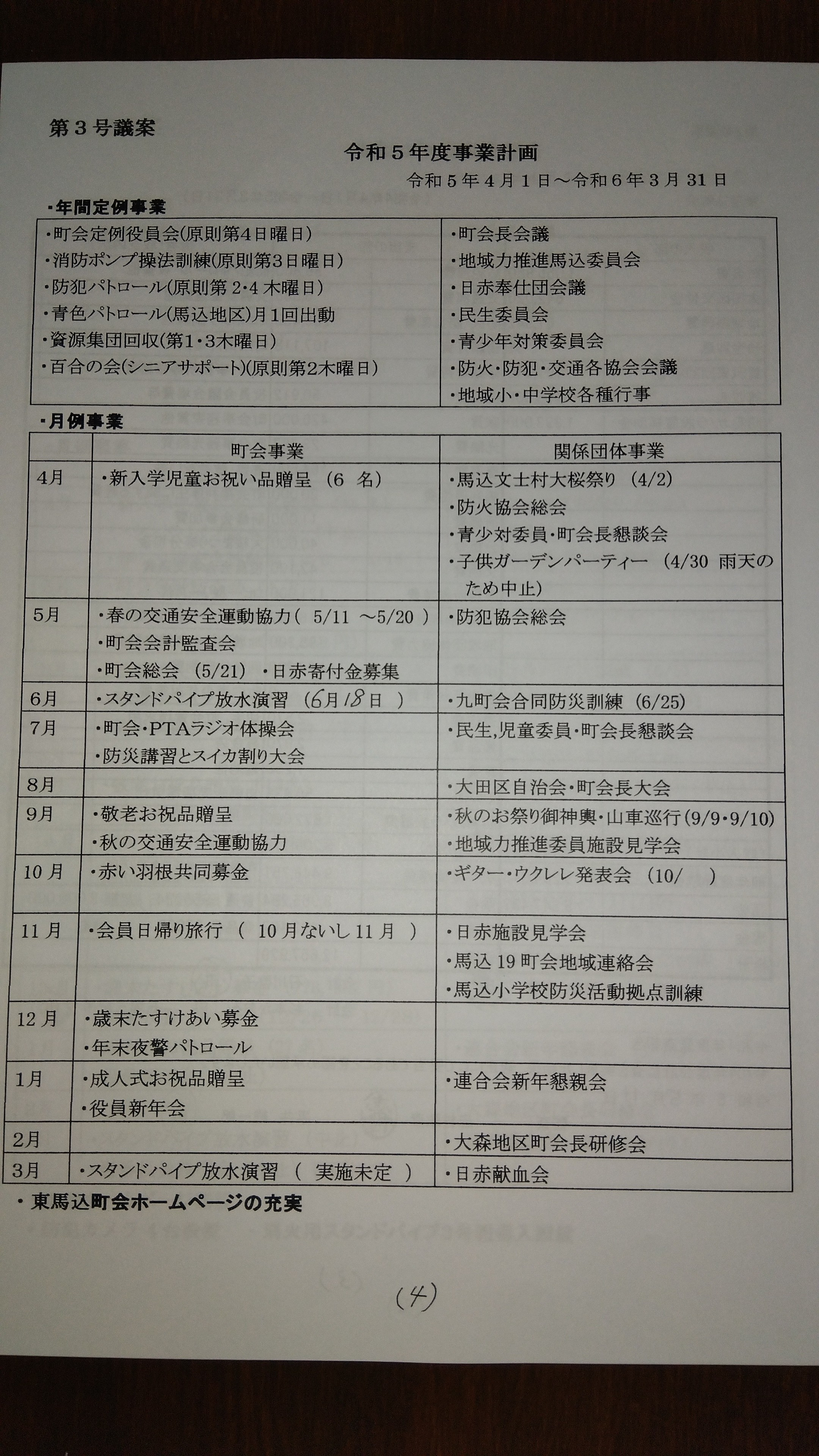 令和5年度事業計画