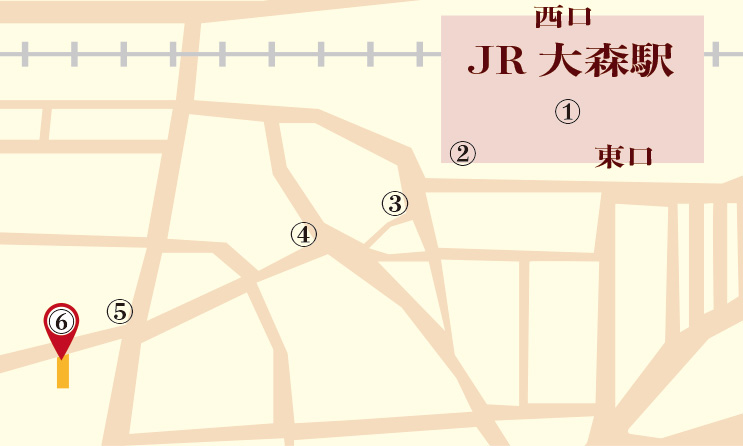 カフェパーチェへの地図