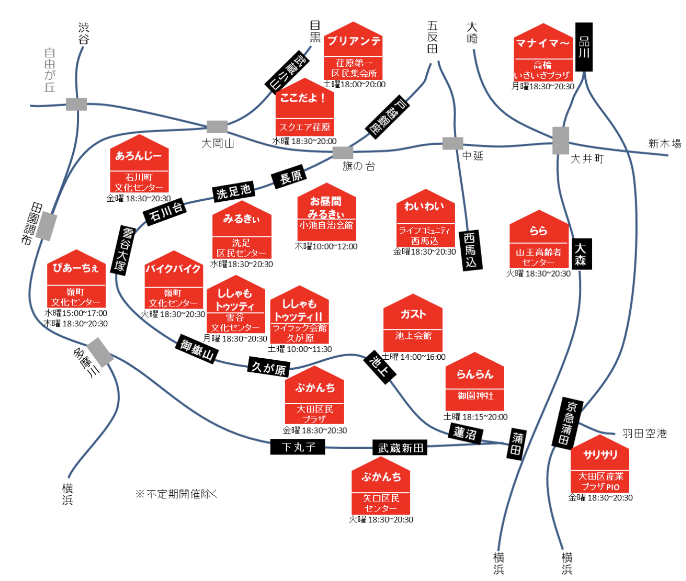 団体の地図・案内図