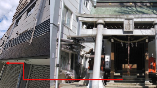 大井蔵王権現神社隣接 大井１丁目会館への地図